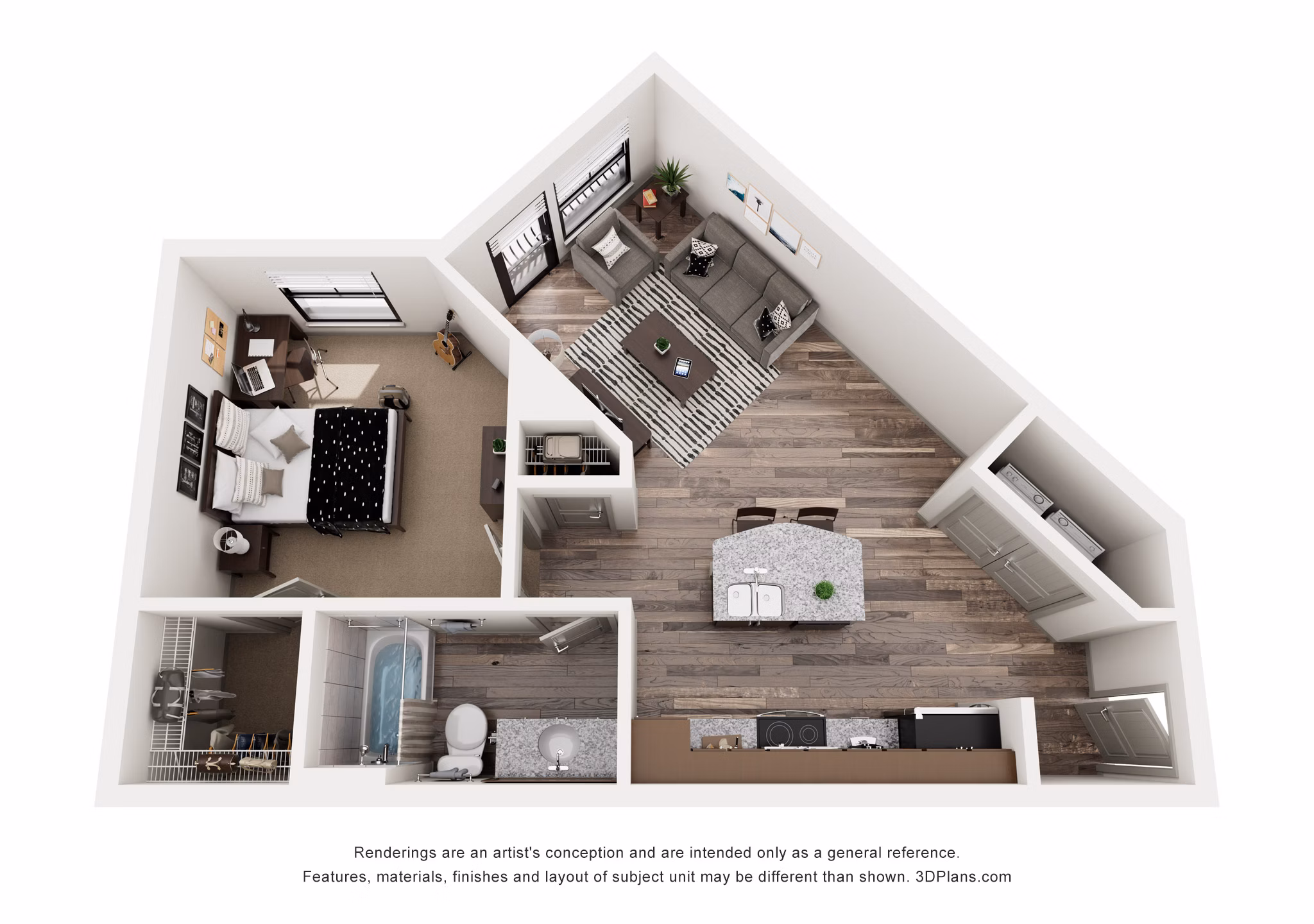 The Madison Unfurnished-989784 floor plan at  Uptown Square Apartments